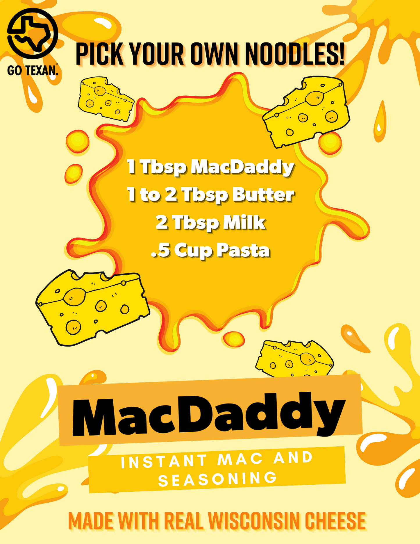 MacDaddy Organic White Cheddar Mac and Cheese Sauce Mix and Seasoning 8 oz
